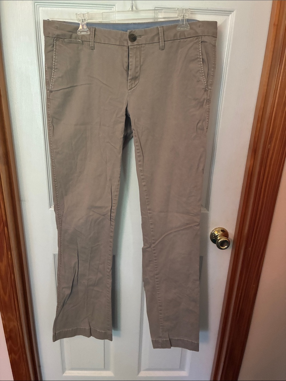 Banana Republic Women's Boot-Cut chinos in Taupe